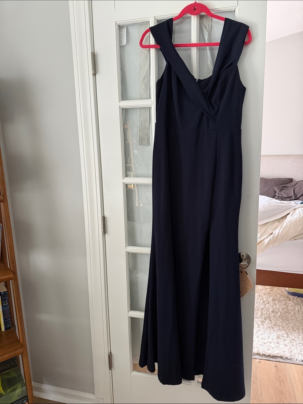Classic Navy V-Neck Women’s Dress
